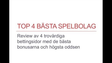 Bäst bettingsidor i Sverige .